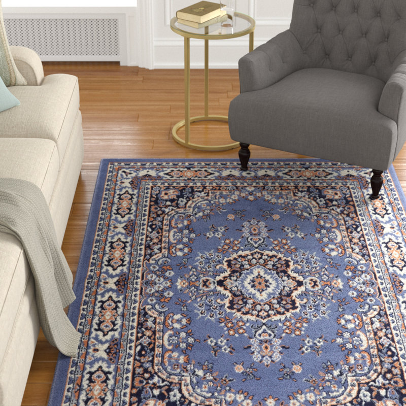 Astoria Grand Lilly Country Blue Area Rug & Reviews Wayfair